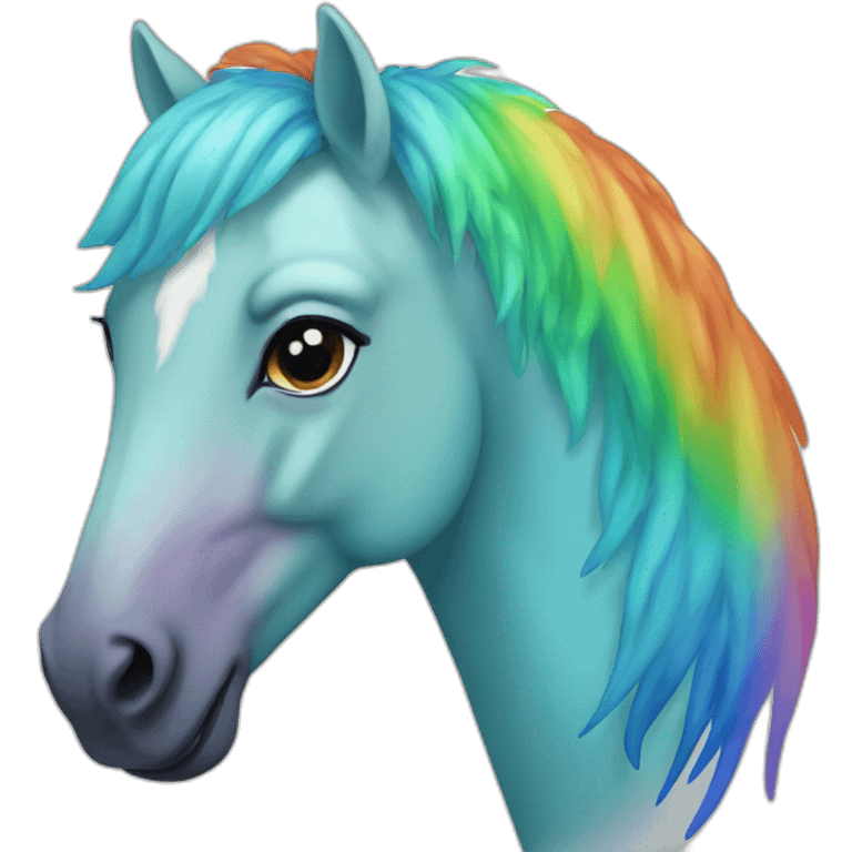 rainbow-horse emoji