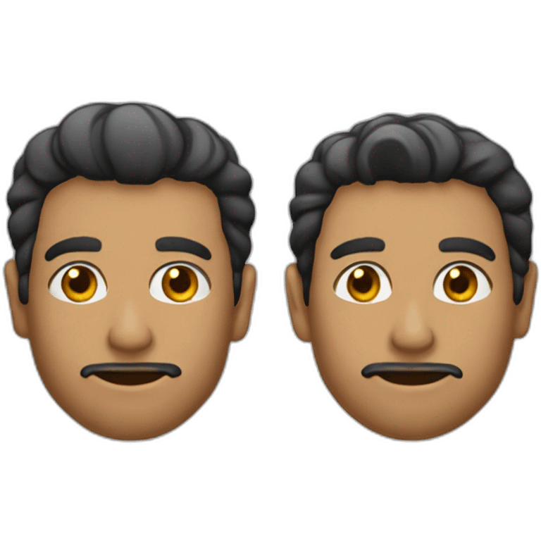 dos hombres hasta la cintura emoji