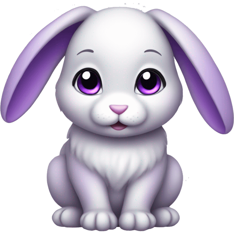 Cute bunny purple emoji