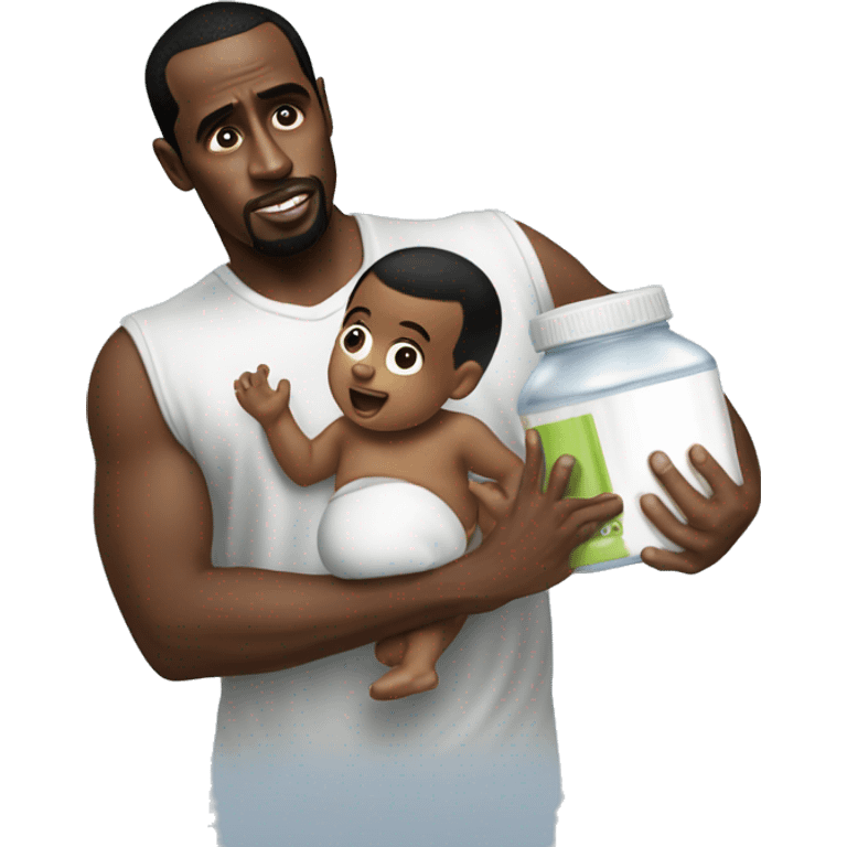 P Diddy carrying baby oil emoji