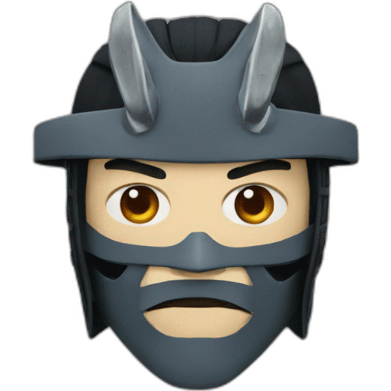 samourai with a oni mask emoji