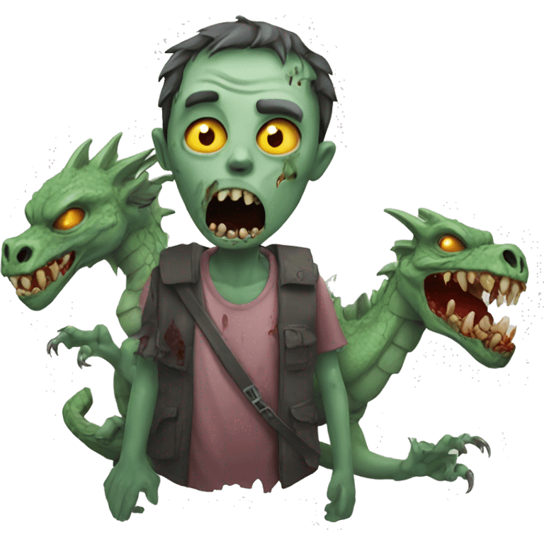 Zombie with dragon  emoji