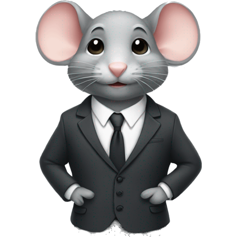 Mouse wearing a suit  emoji