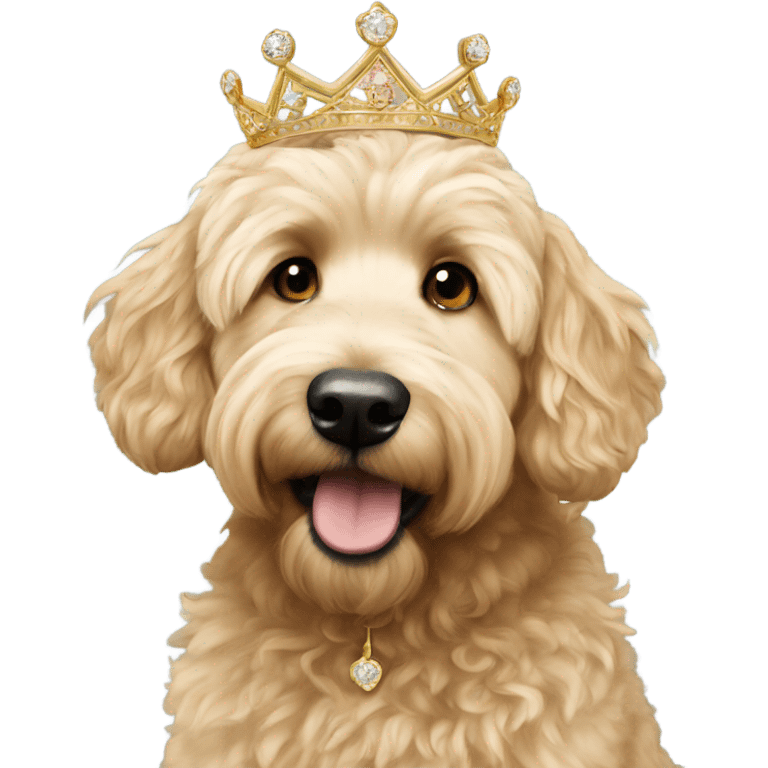 Golden doodle tiara emoji