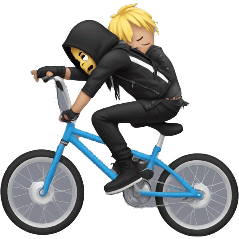 emo falling off bike emoji