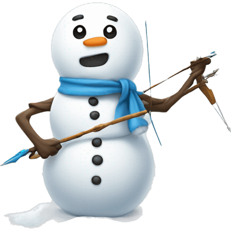 snowman with bow and arrow emoji