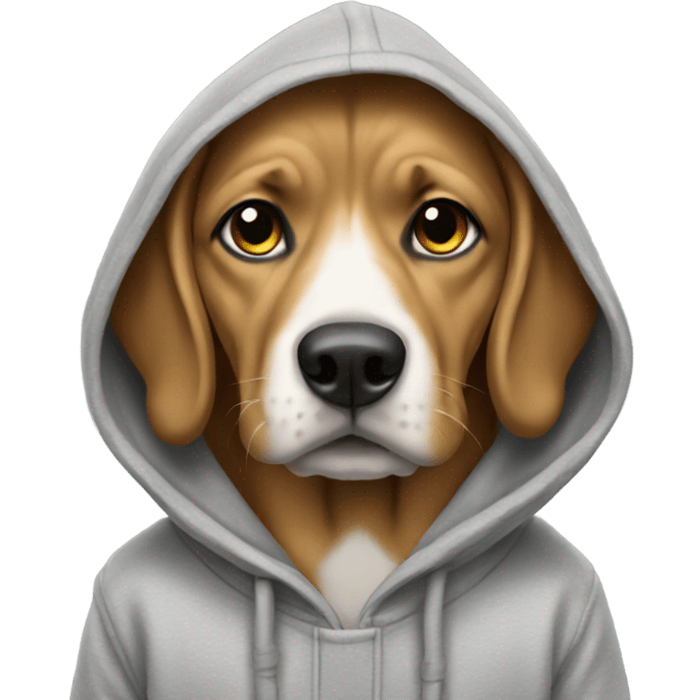 dog wearing a hoodie emoji