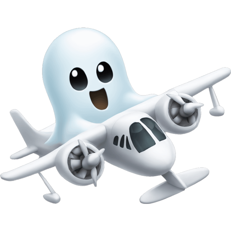 Ghost riding on a plane emoji