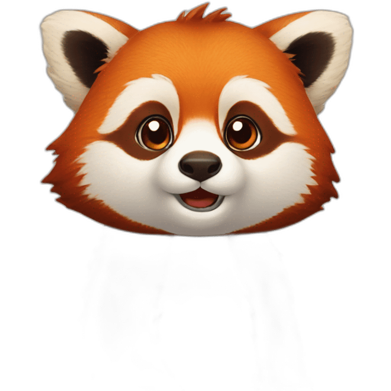 red panda thinking emoji