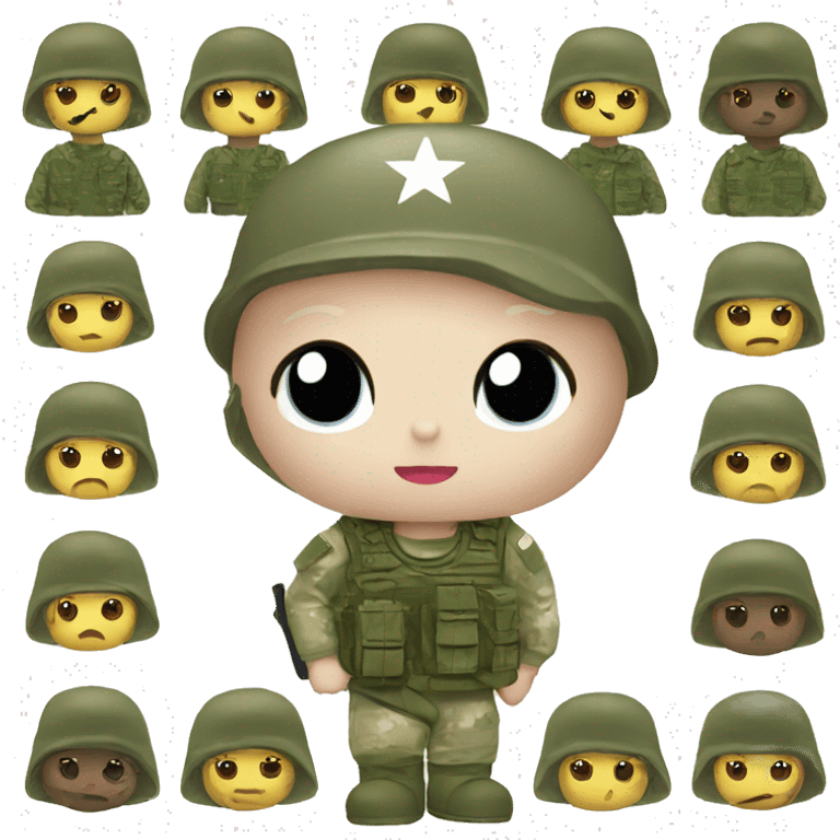 Army hello kitty  emoji