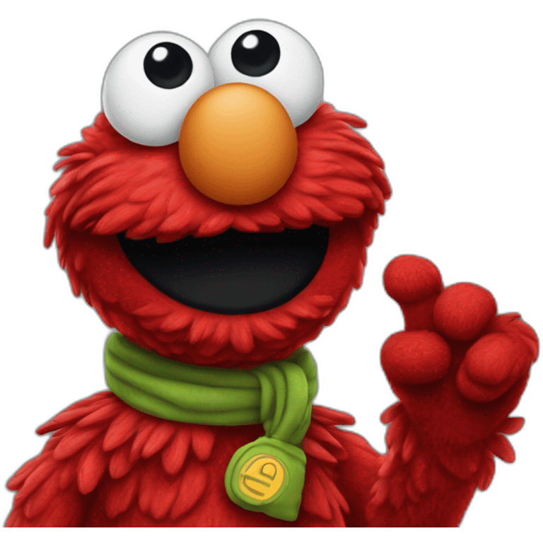 elmo salute gesture emoji