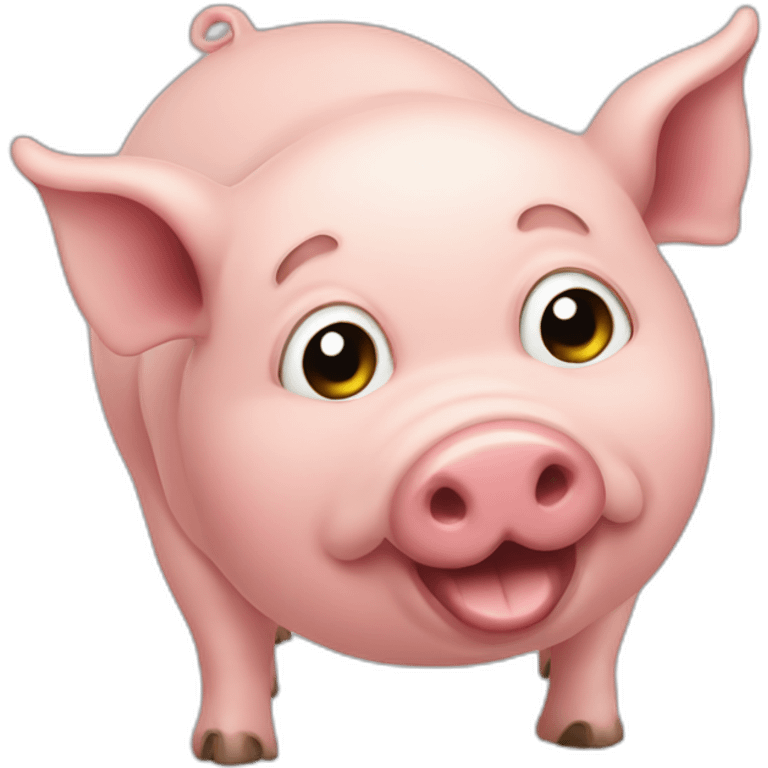 pig farting emoji