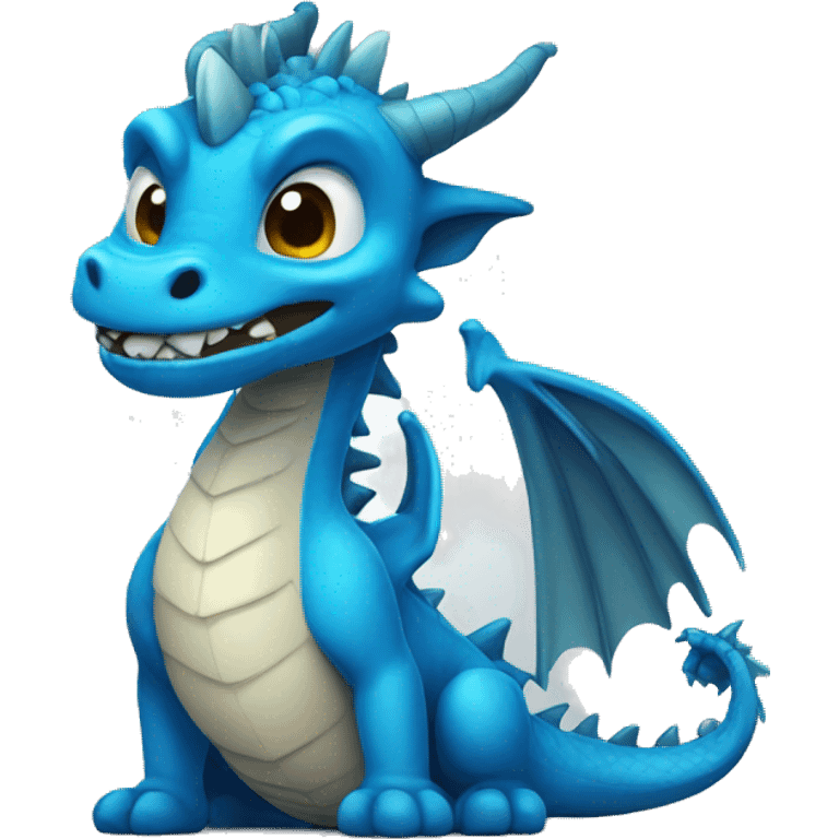 Cute blue dragon  emoji