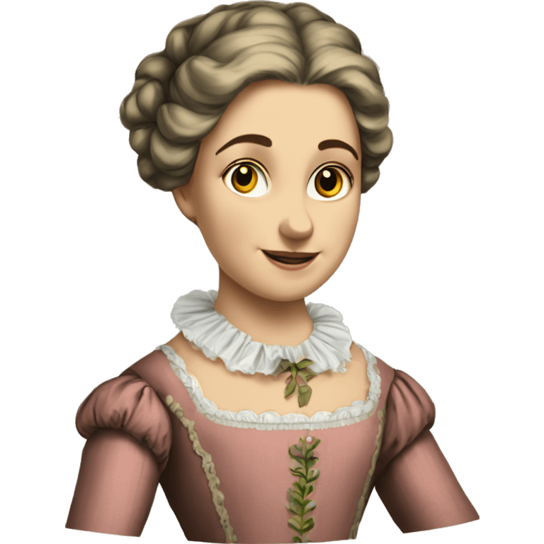 18th century Swiss young lady in dress emoji