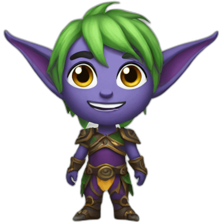 A night elf emoji