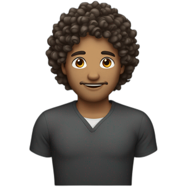 Curly hair men emoji