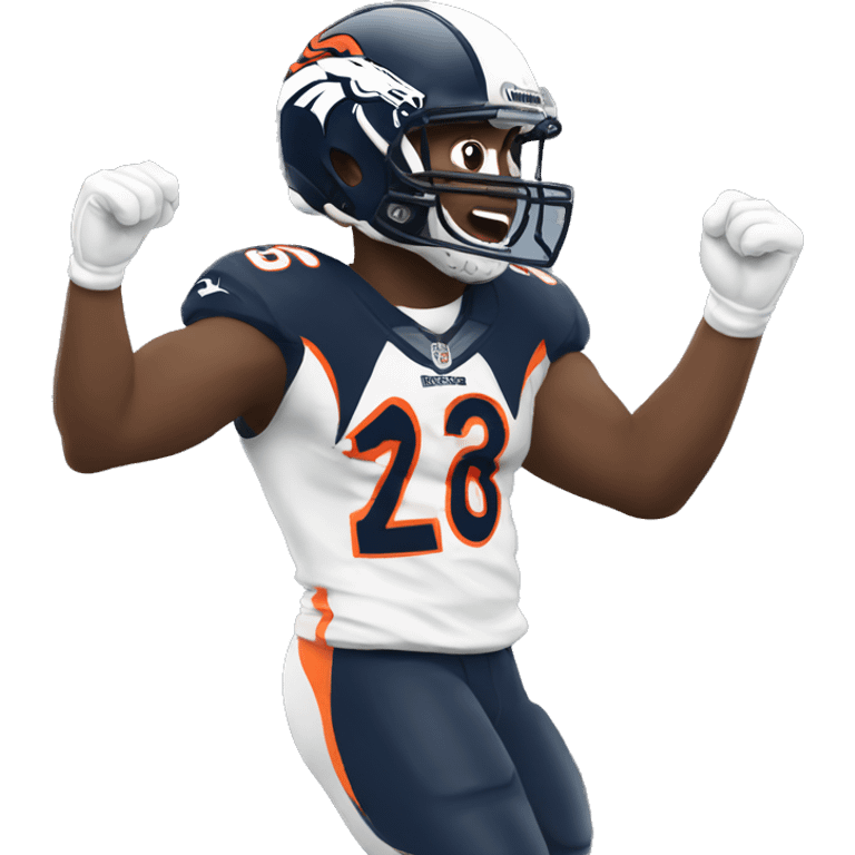 Denver broncos player cheering  emoji