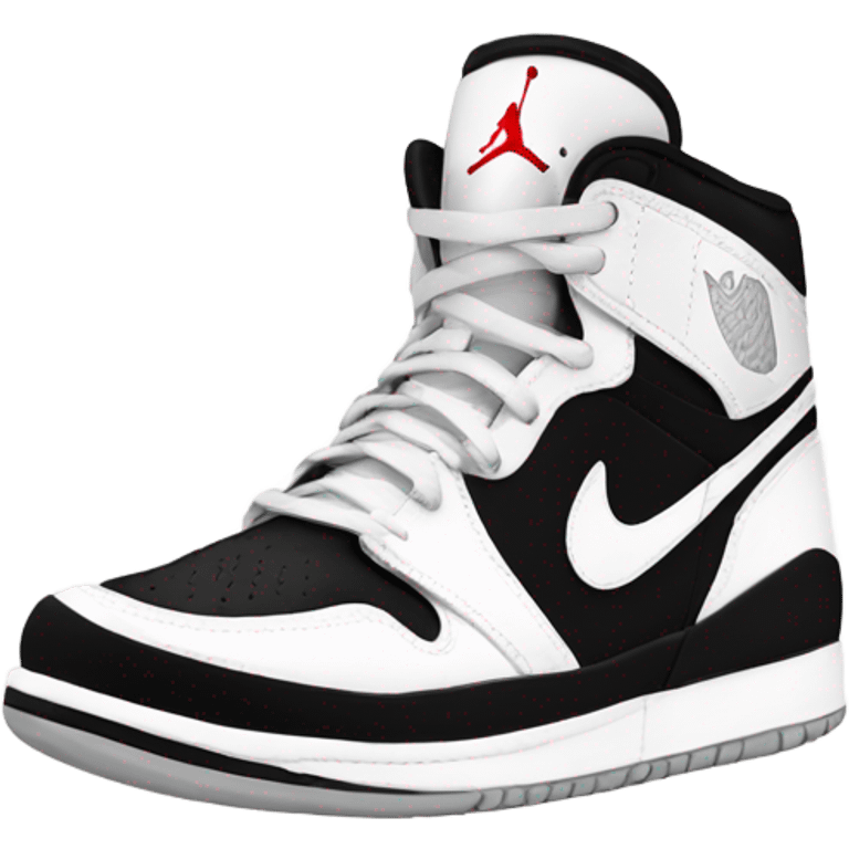 NIKE BLACK AND WHITE JORDAN SHOE emoji