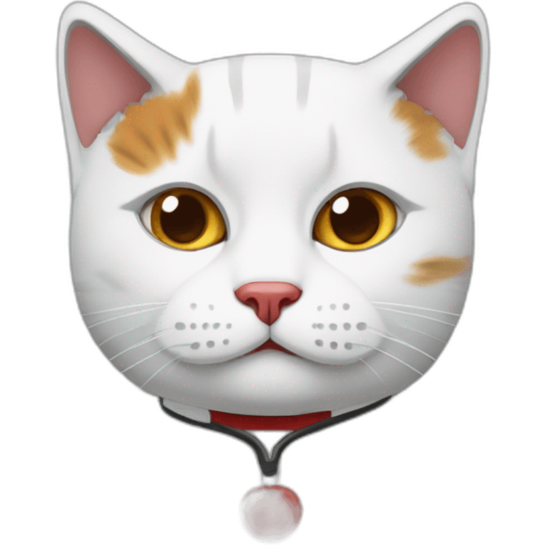 white-red british cat psychiatrist emoji