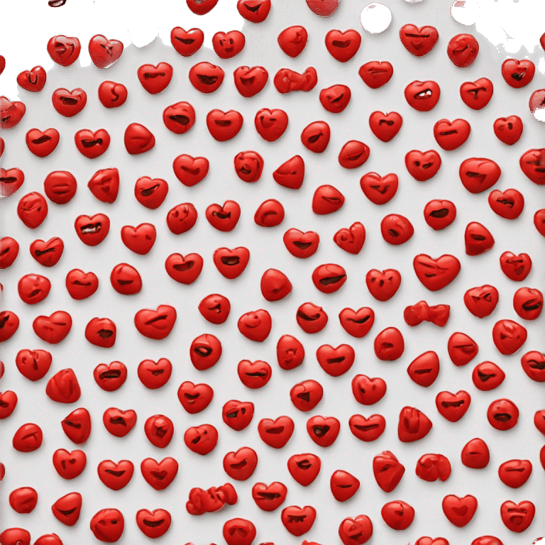 lots of red kisses  emoji