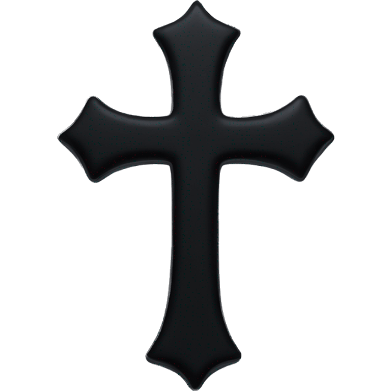 Black goth cross emoji