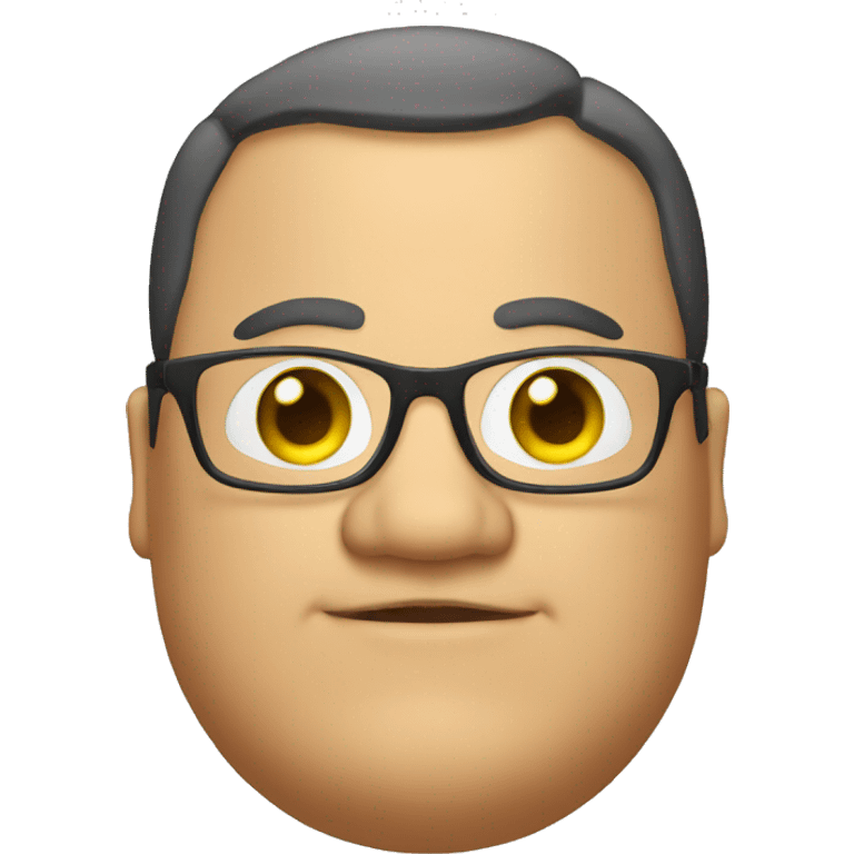 fat man with eye glasses emoji