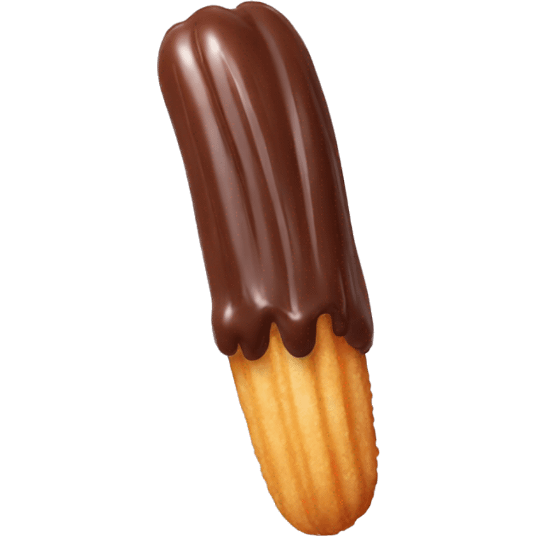 Dipped chocolate churro tip emoji