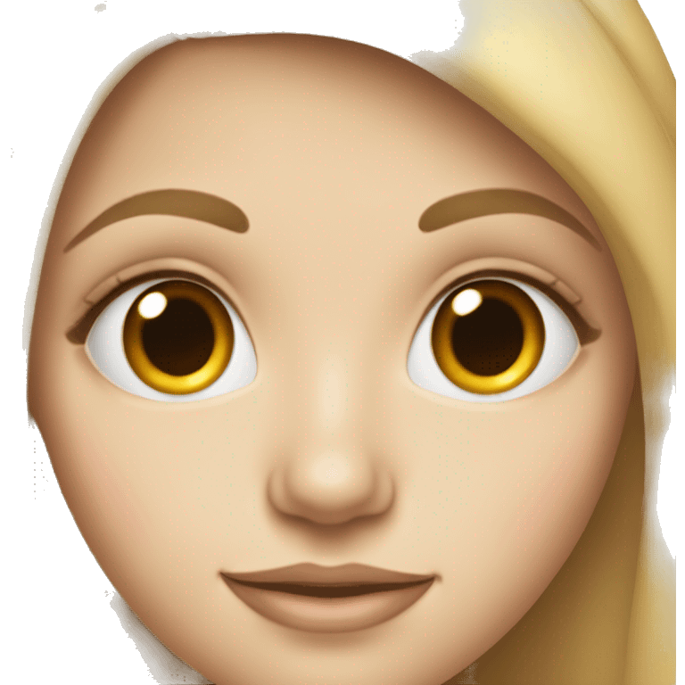 White girl withpinnochio nose emoji