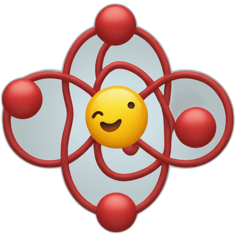 atoms orbiting a musical note minimal design emoji