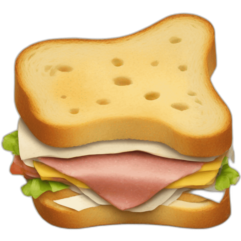 Sandwich missing huge bite emoji