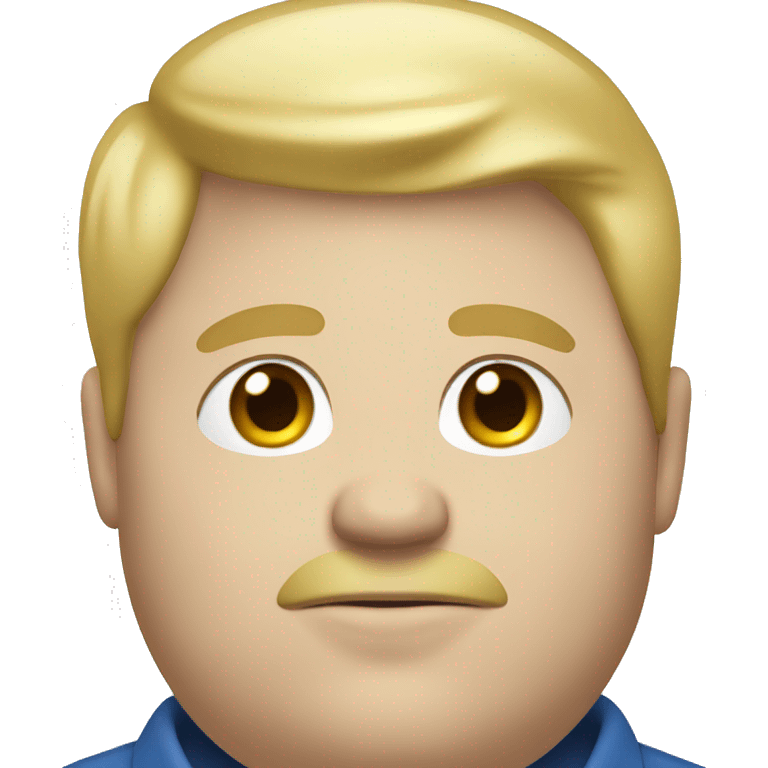 fat blonde guy with blue eyes emoji