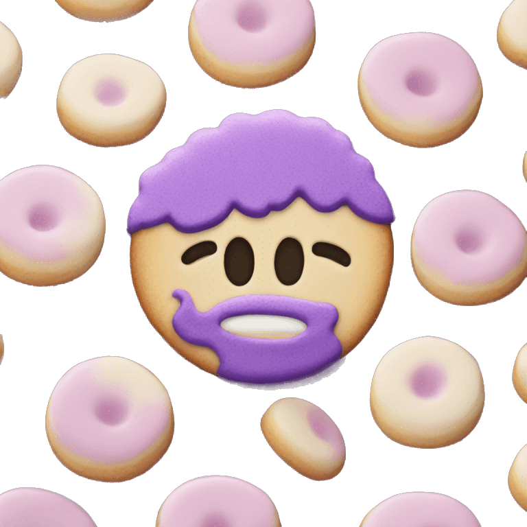 Purple sugar cookie emoji