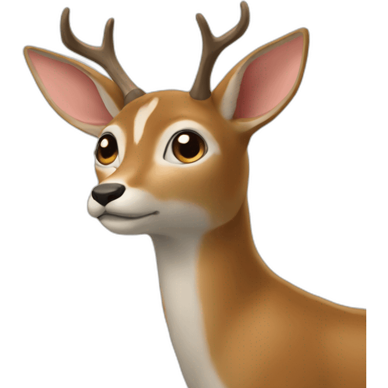 Chat sur une biche emoji