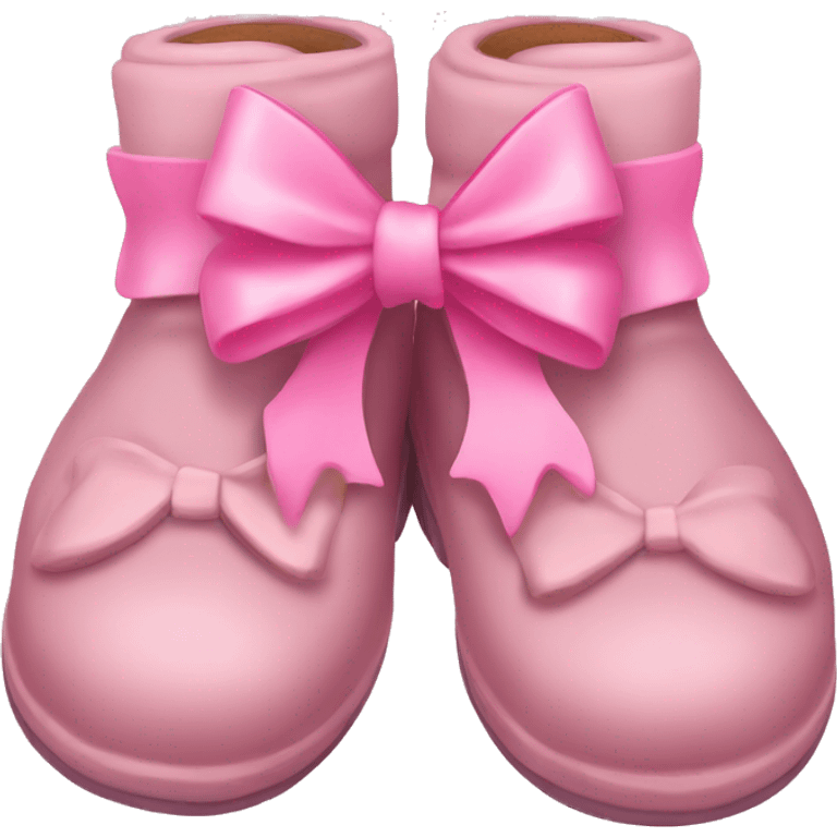 Ugh boots with pink bow emoji