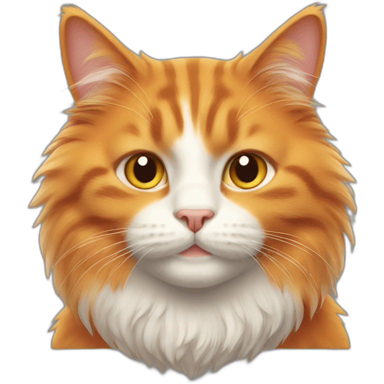 Fluffy orange cat  emoji