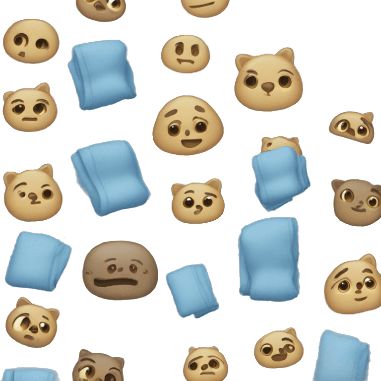 Comfy blue balnkets emoji