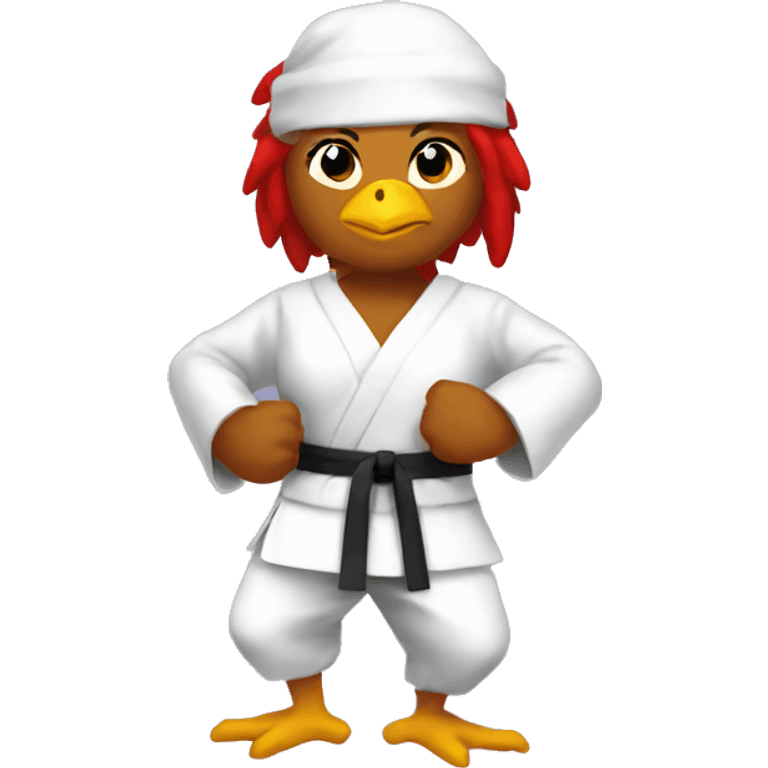 karate female chicken emoji