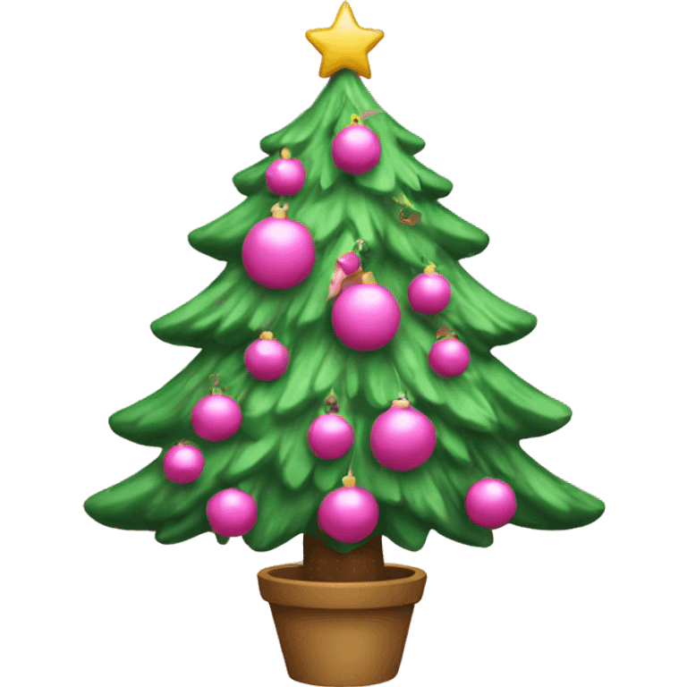 pink christmas tree emoji