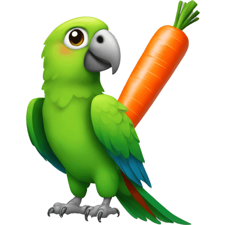 Parrot with carrot emoji