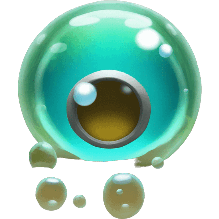 bubbles buried in this jungle emoji