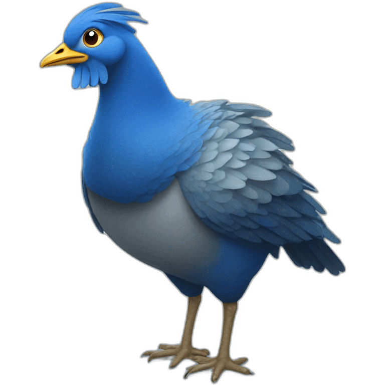 blue fowl emoji