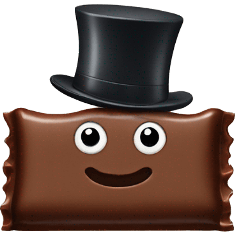 chocolatebar with top hat emoji