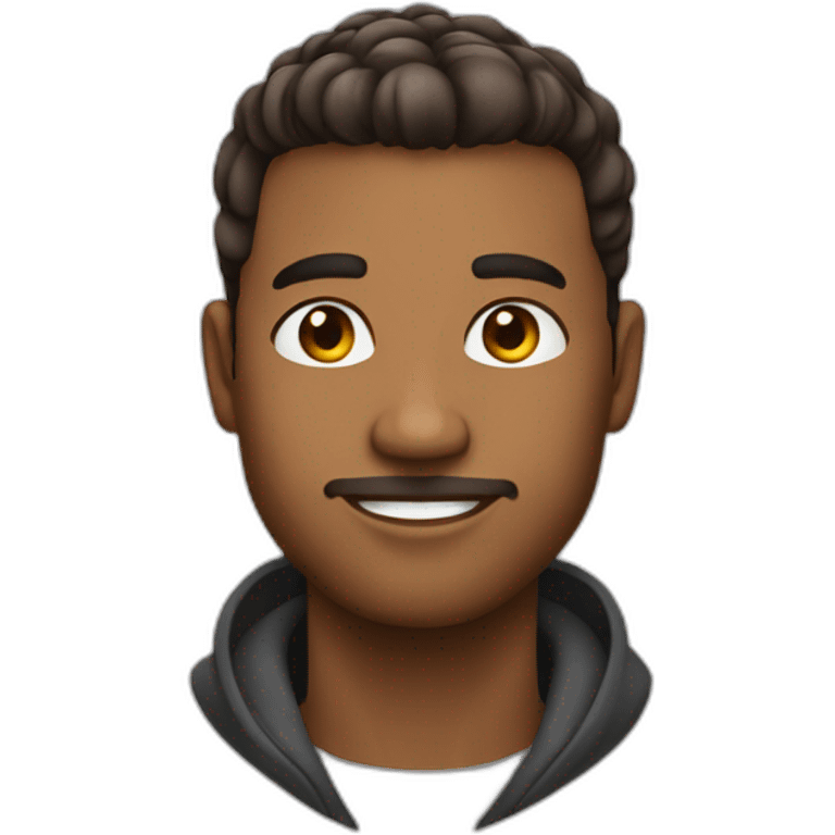 Brown guy with taper fade emoji