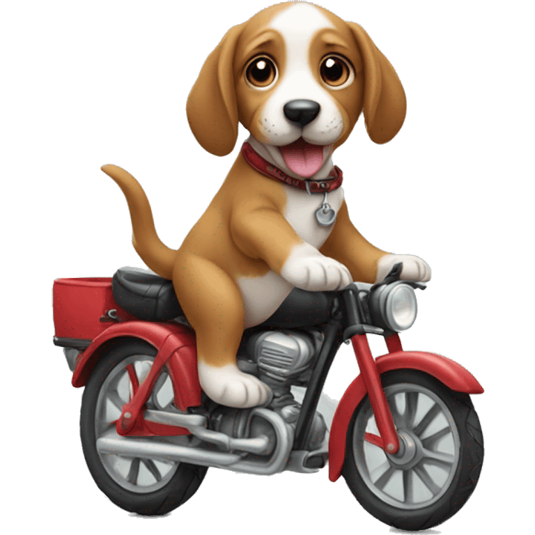 Puppy on a bike emoji