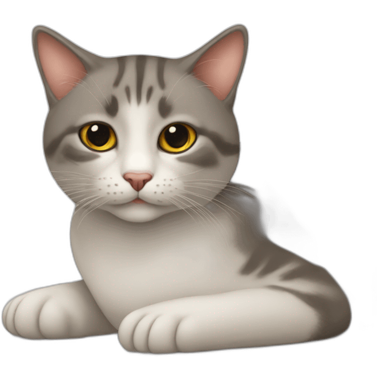 Uma foca com um gato emoji