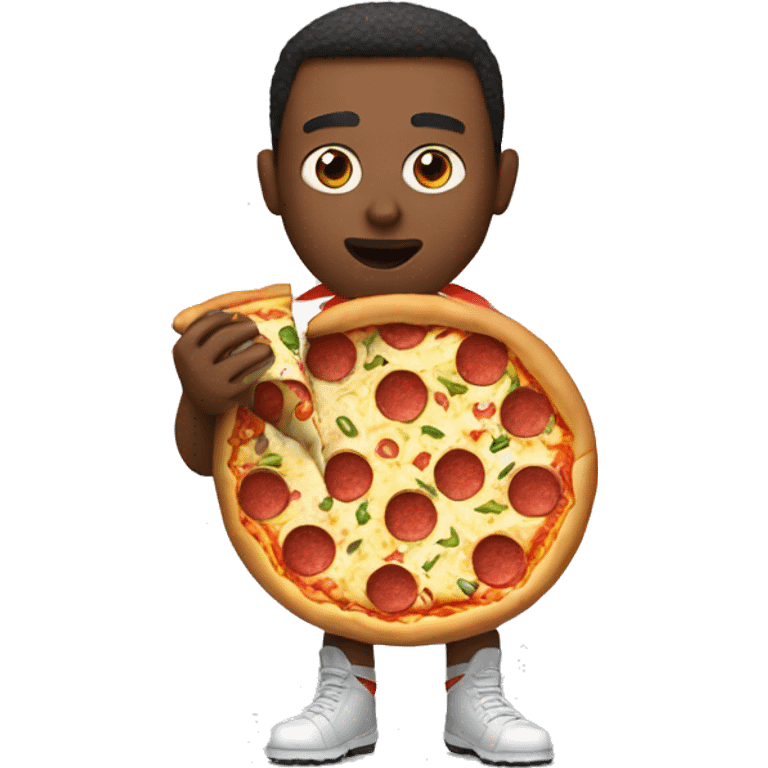 watch football while eating pizza emoji