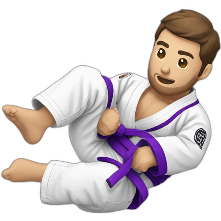 jiu jitsu purple belt performing armbar emoji