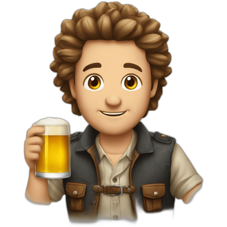 Castor avec bière emoji