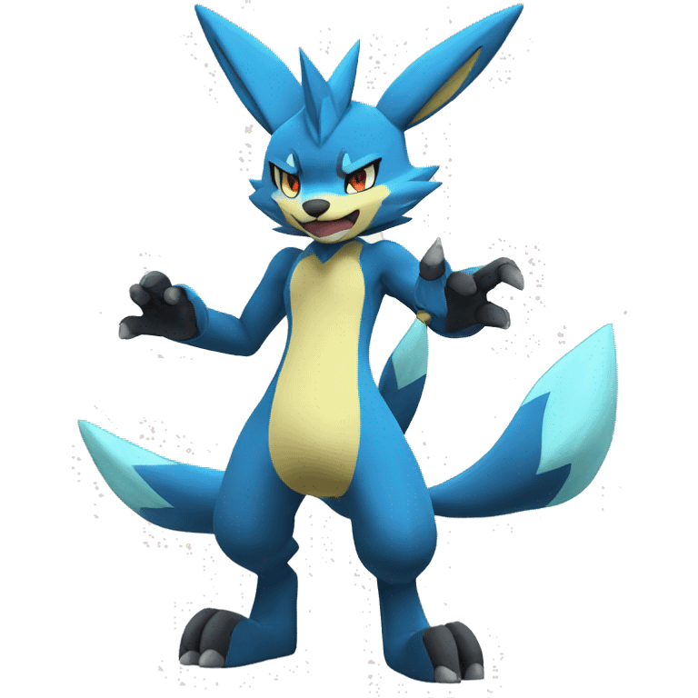 Zeraora-Lucario full body emoji