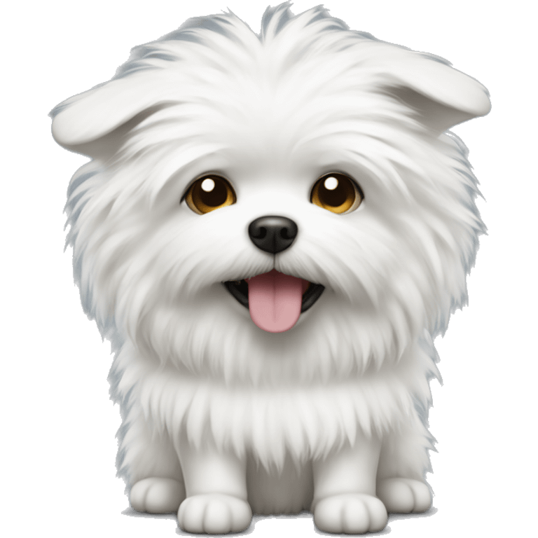 White fluffy small dog emoji